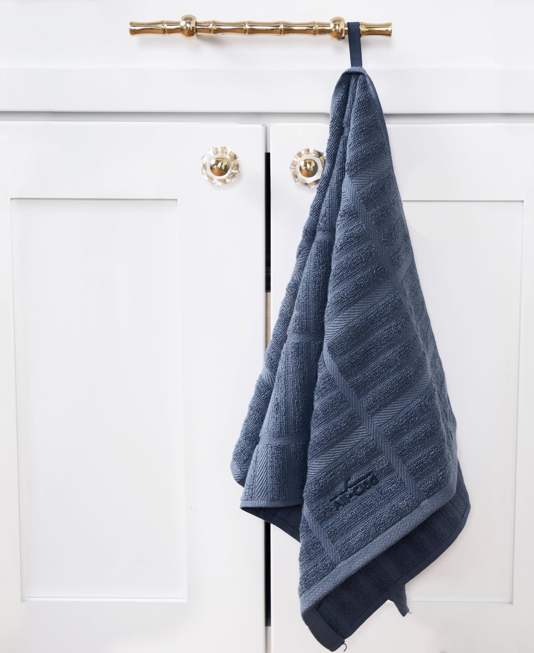 All-Clad Solid Kitchen Towels: Highly Absorbent, Super Soft Long Lasting - 100% Cotton, 17"x30" Tea Towels for Cleaning & Drying Dishes, Pans, Glassware, or Countertops, (2-Pack), Indigo