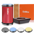 DOWOX Longer Rolling Knife Sharpener with Leather Strop, Upgraded Rolling Knife Sharpening with 4 Degree Angle and 4PCS Replaceable Honing Discs, Easy to Sharpen Ktichen Knives, Red, DW-RS2-Red