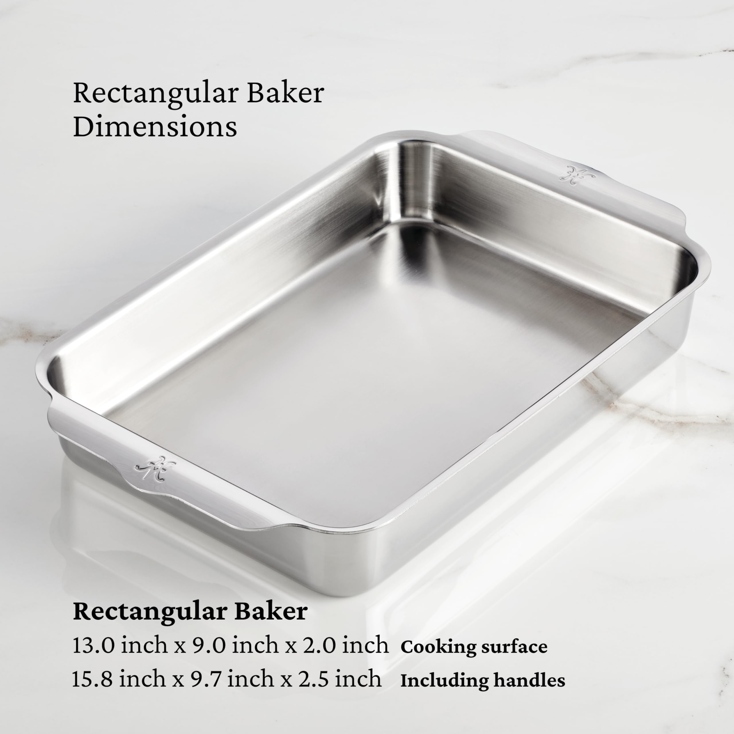 Hestan Provisions OvenBond – 9" x 13" Tri-ply Rectangular Stainless Steel Baking Pan