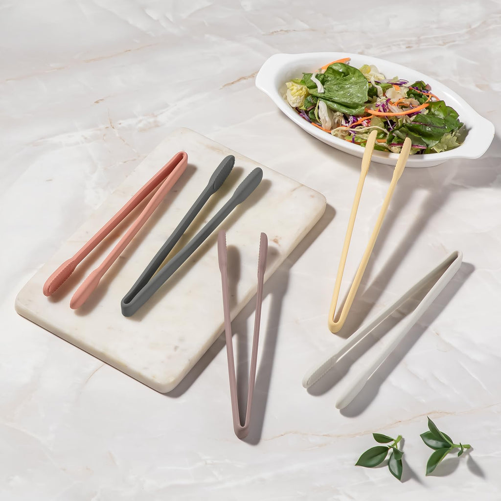 Carrotez Silicone Kitchen Tongs, Non-Scratch Serving Tongs, Dark Gray