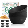 Homienly Wheat Straw Dipping Bowls Set of 6, 4.5oz Small Dessert Bowls, Unbreakable Dip Bowls & Sauce Bowls, Small Bowls for Dips, Mini Prep Small Bowl for Soy Sauce & Sides, 6 Color