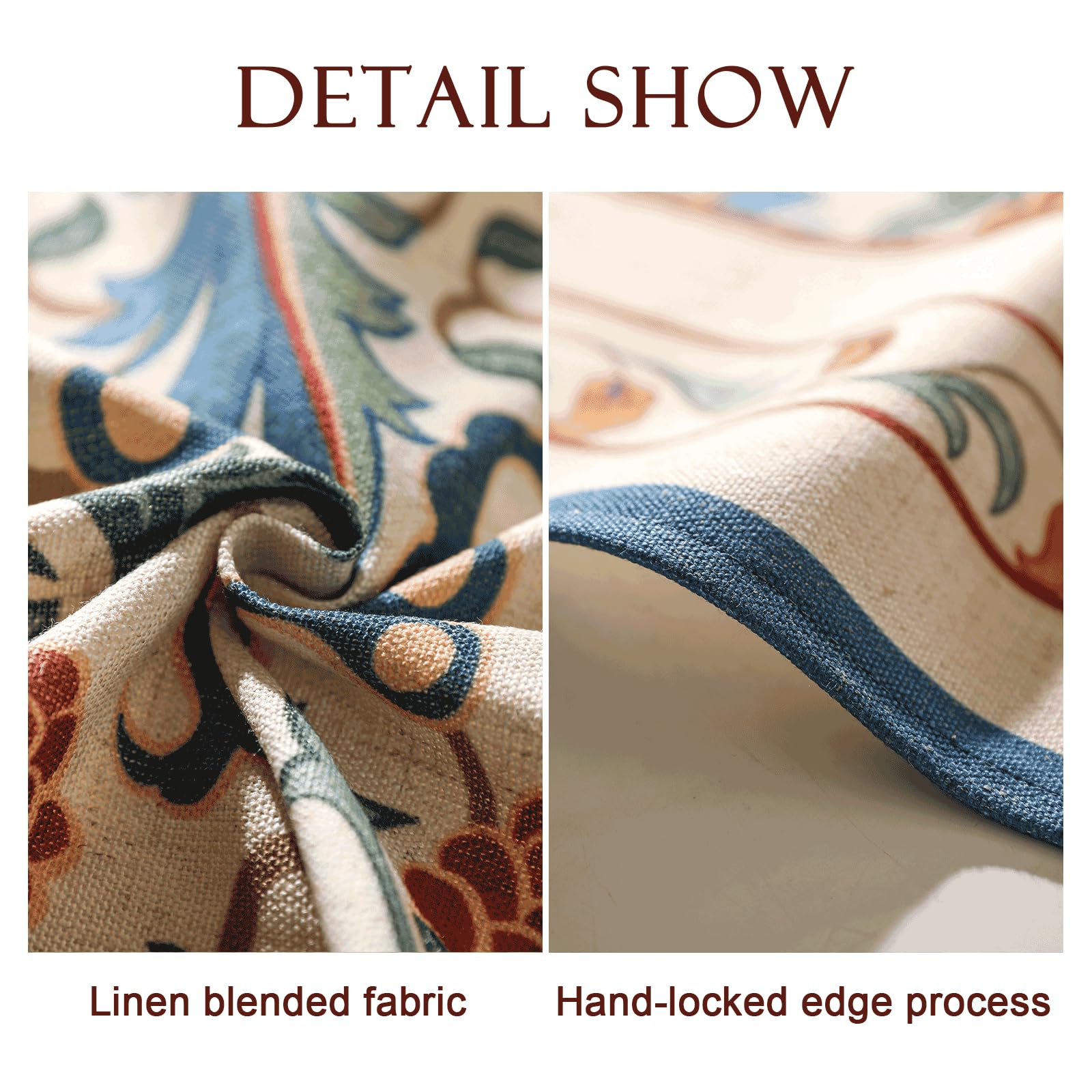 patdrea Elegant French Linen Tablecloth,Rectangular,102"x63"-Puno