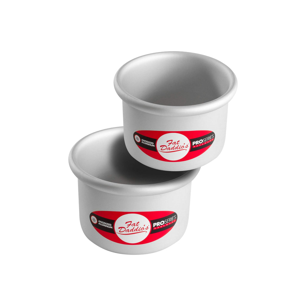 Fat Daddio's Anodized Aluminum Round Cake Pans, 2 Piece Set, 5 x 2 Inch