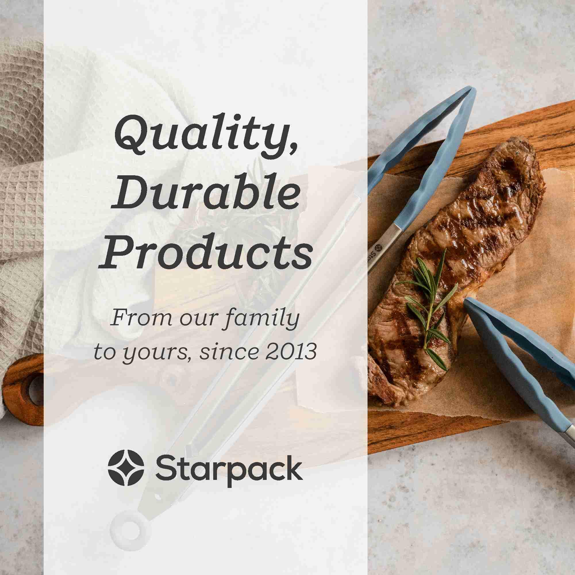 Starpack Get a Grip Silicone Kitchen Tongs (12 Inch) - LFGB Non Toxic, 600°F Heat Resistant, BPA-Free - Heavy-Duty Stainless Steel, Locking - Dishwasher Safe for Nonstick Cookware