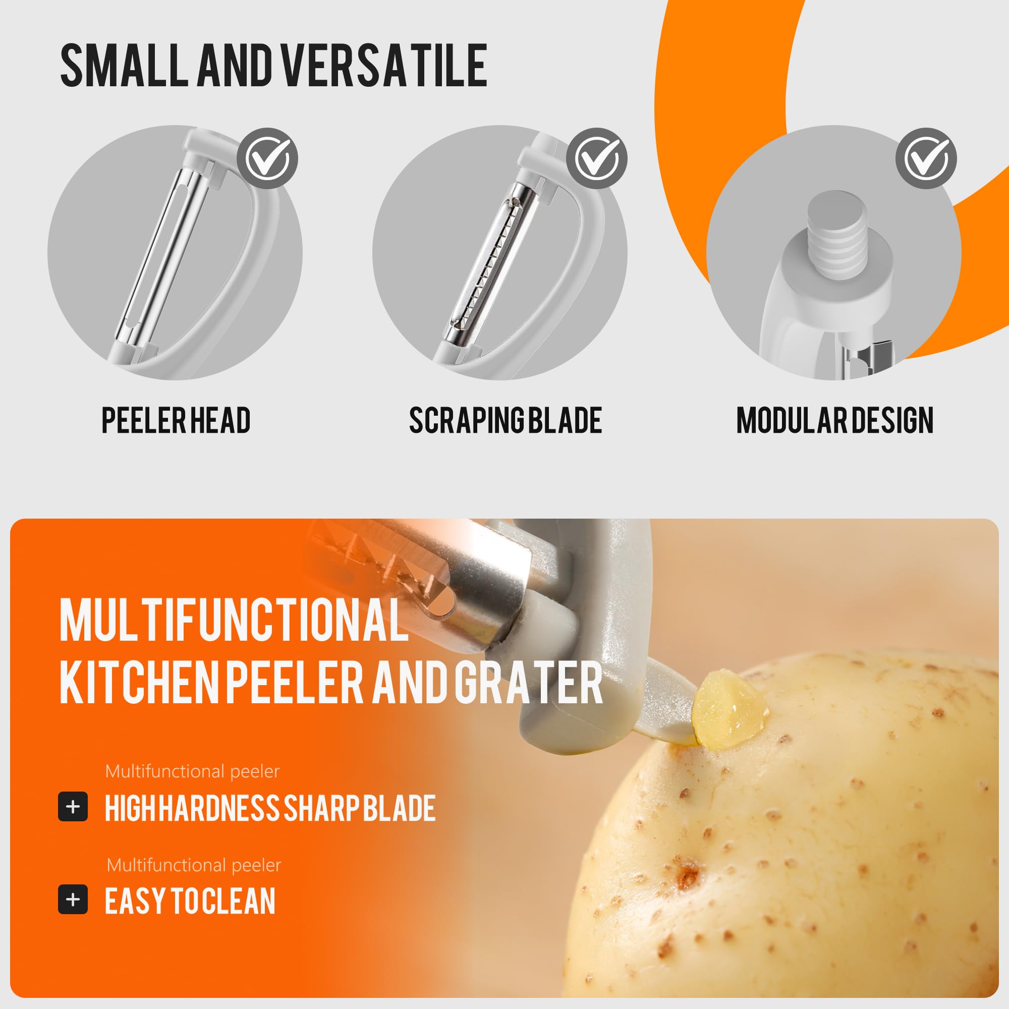 Li&Zhao Vegetable Peelers - Potato Peelers Fruit Peeler Veggie Peeler Carrot Peeler Apple Peeler Garlic Peeler kitchen tools Corn Peeler(2 Blades)