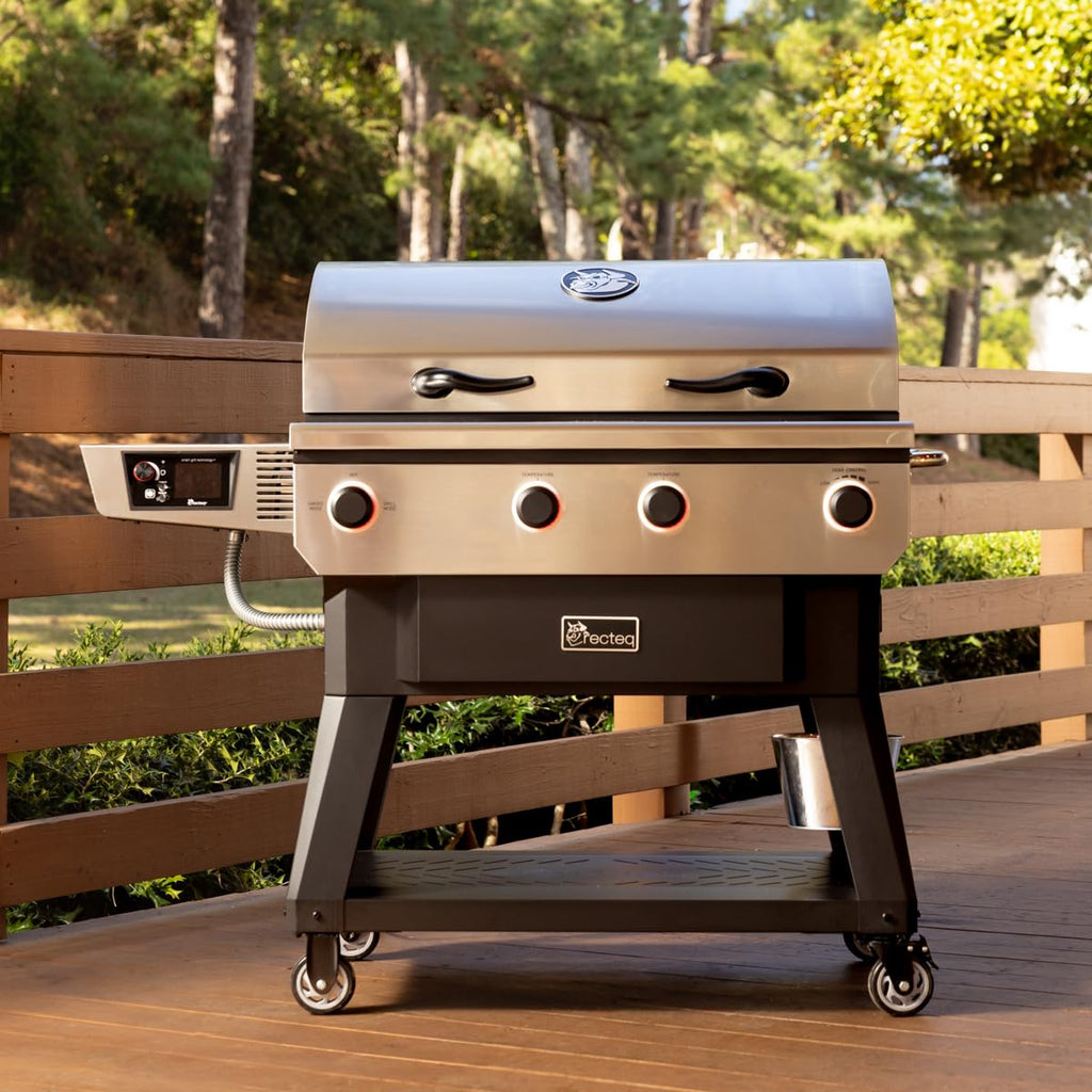 recteq X-Fire Pro 825 Wood Pellet Smoker Grill, Wi-Fi Electric Pellet Grills, Dual Cooking Modes for Hot and Fast + Low and Slow Cooking (Grill + Basics Bundle)