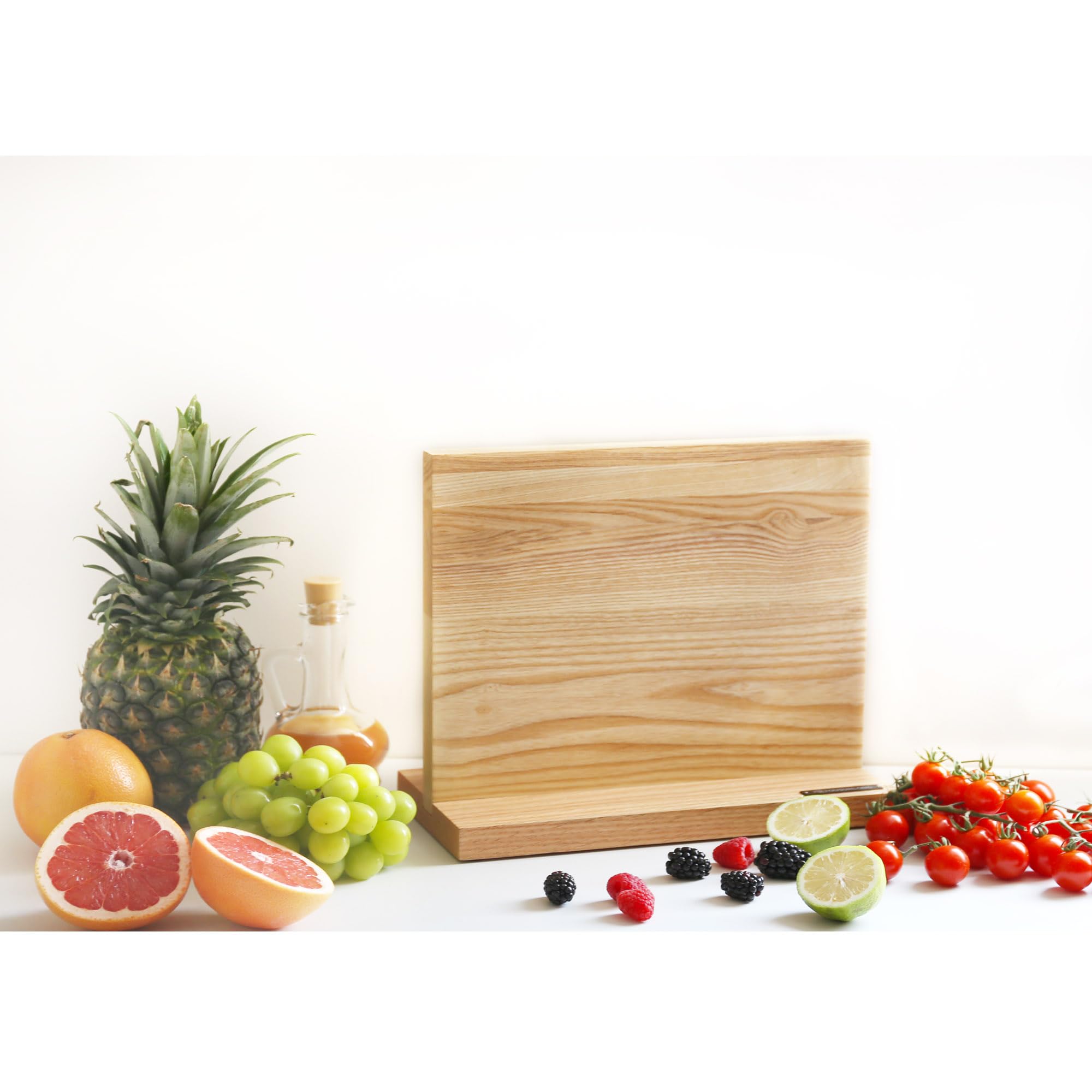 YOUSUNLONG Magnetic Knife Block - Magnetic Knife Holder - Magnetic Knife Stand - Double-sided Super Magnetic with Natural Fraxinus wood - Holds 10“ knives - Space Saver - Large storage knife holder