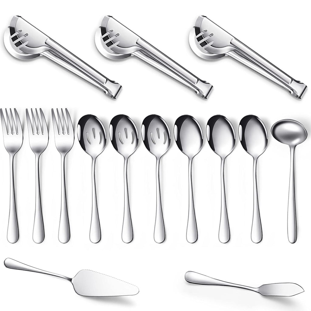 Patelai Serving Utensils Set, Black, 10 Pieces