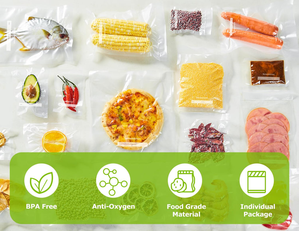 Bonsenkitchen Vacuum Sealer Bags, Commercial Grade, BPA Free