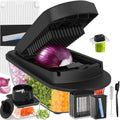 8-Blade Cook Tool & Gadget Sets, Egg Slicer Chopper Grater Set, Black