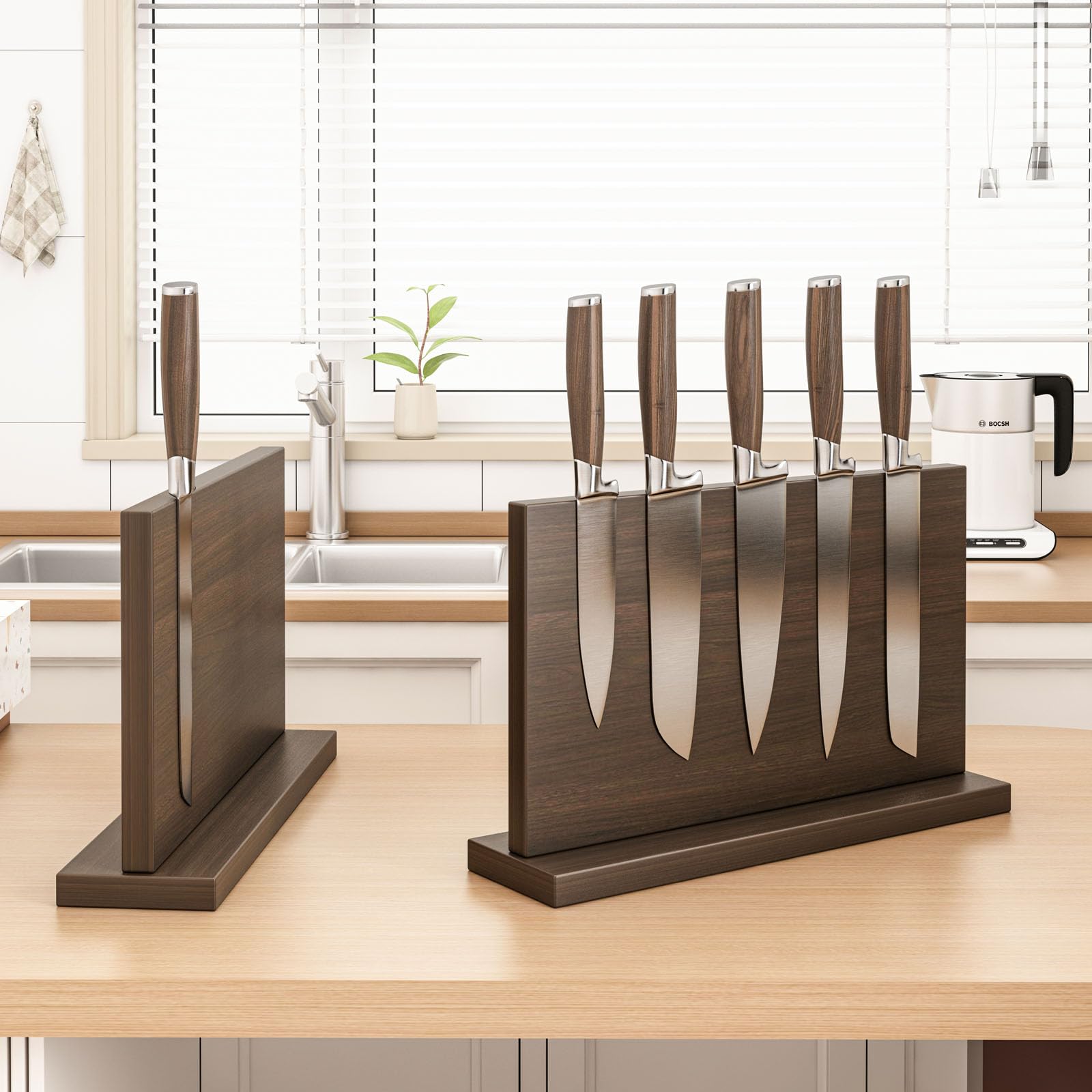 THMINS Large Magnetic Knife Holder, 16 x 9 Inch Magnetic Knife Block