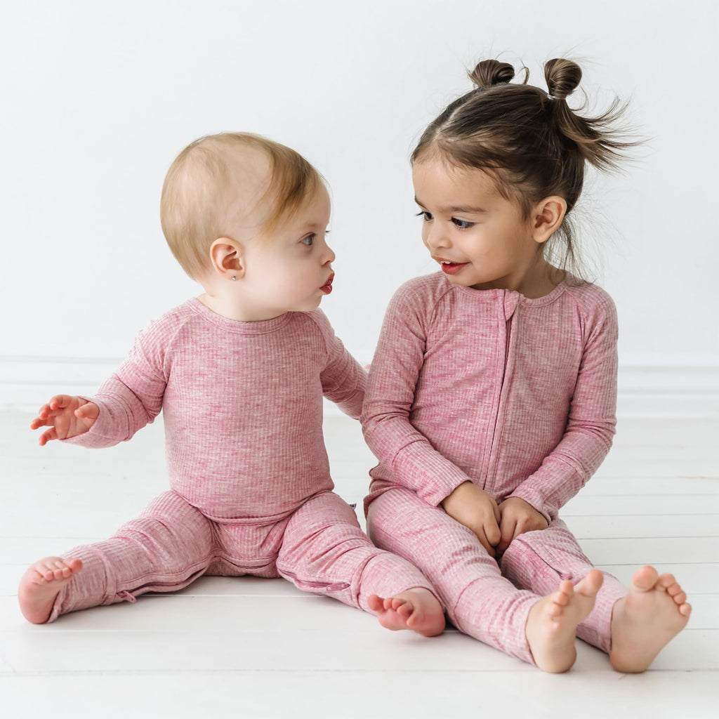 Little Sleepies Baby Pajamas, Heather Mauve, 18-24M