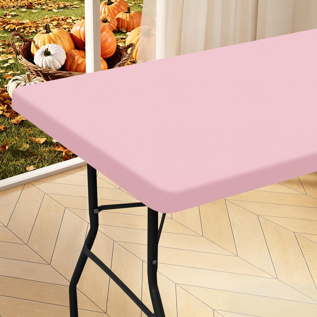 homing Rectangle Table Cloth Cover 4 Foot Teal Elastic Fitted Tablecloth