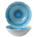 ZAROCRUS Melamine Serving Bowls, 12'' x 4'' Large Salad/Pasta/Mixing/Fruit Bowls, Set of 2 Break-resistant BPA Free Classic Melamine Bowls, Dishwasher Safe, Blue