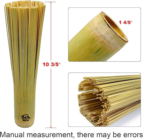 2 Pack Upgraded Bamboo Wok Brush – Long Handle Natural Scrubber for Cast Iron & Carbon Steel Woks & Kitchen Cookware – Durable Eco-Friendly Kitchen Cleaning Brush (Improved Stability Version，Small)