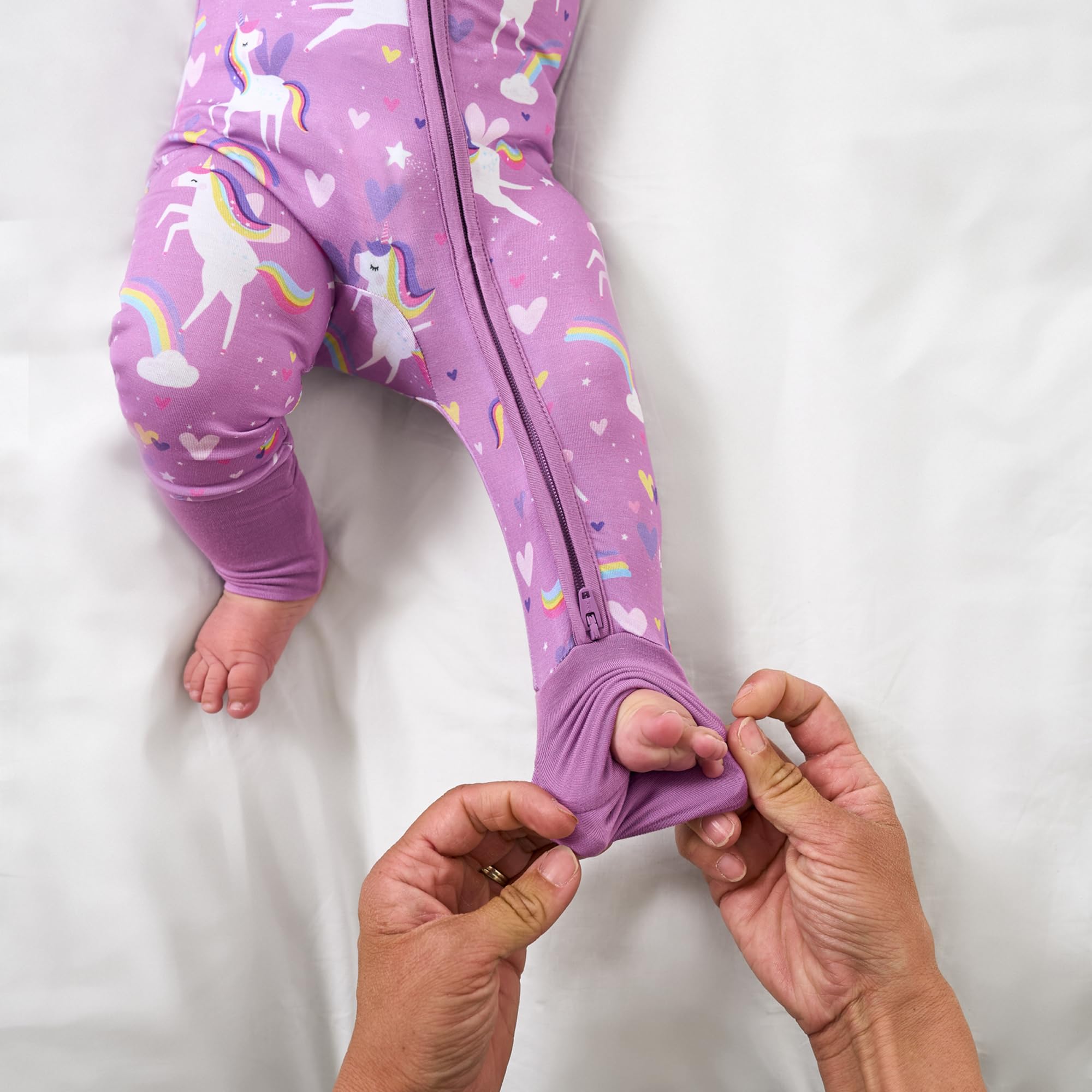 Little Sleepies Baby Pajamas, Sienna's Unicorns, 0-3M