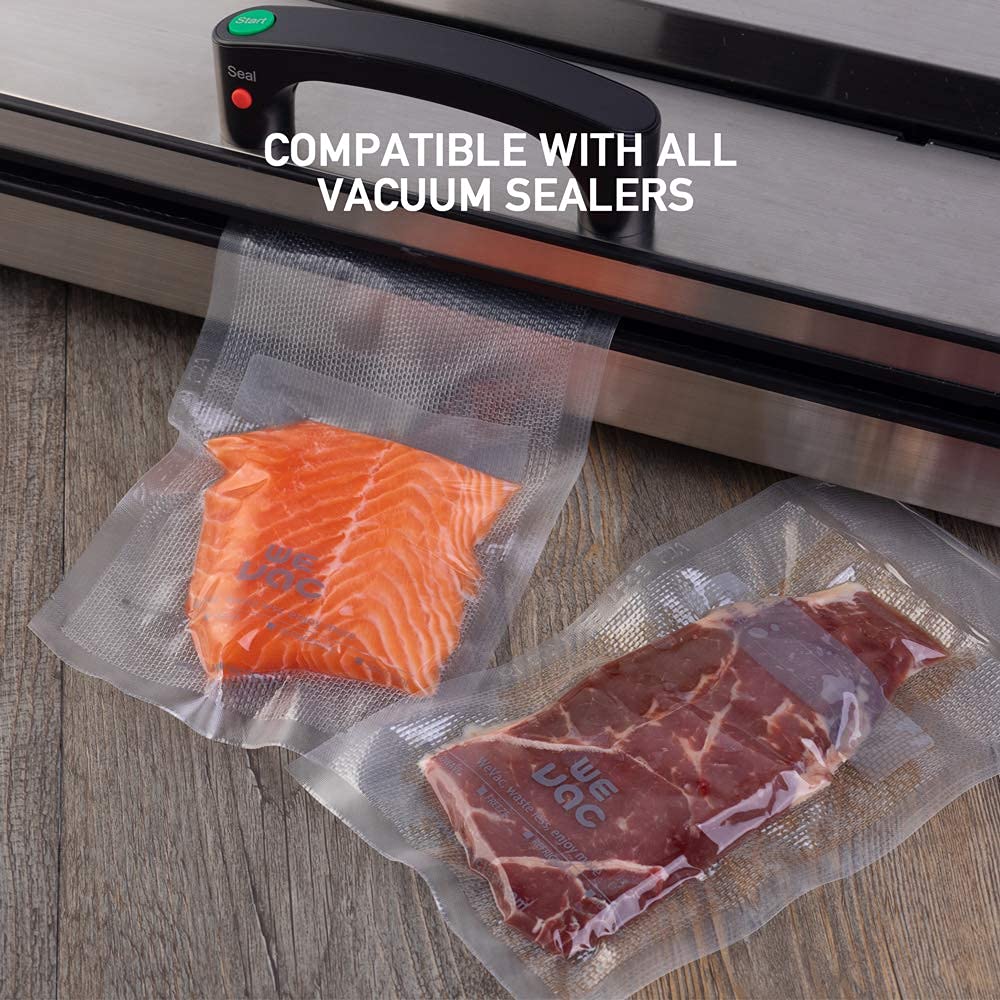 Wevac Vacuum Sealer Bags for Food, 8"x100' & 11"x100' Rolls with Cutter Box