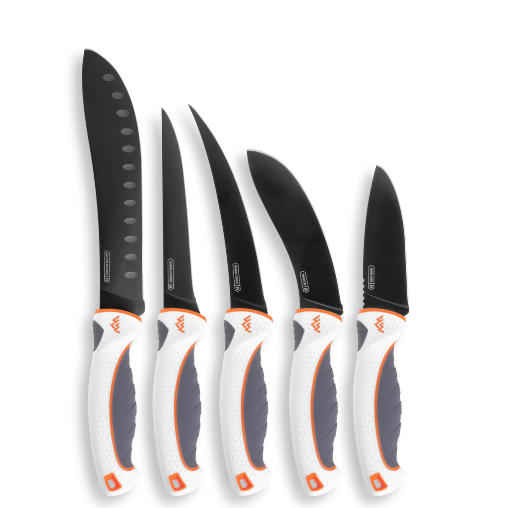OUTDOOR EDGE ErgoMax Brisket Slicing Knife - Razor Sharp Blade, Premium Titanium-Coated Steel Blades, Ergonomic Handle, Multifunction Carving Knife for Meat Cutting