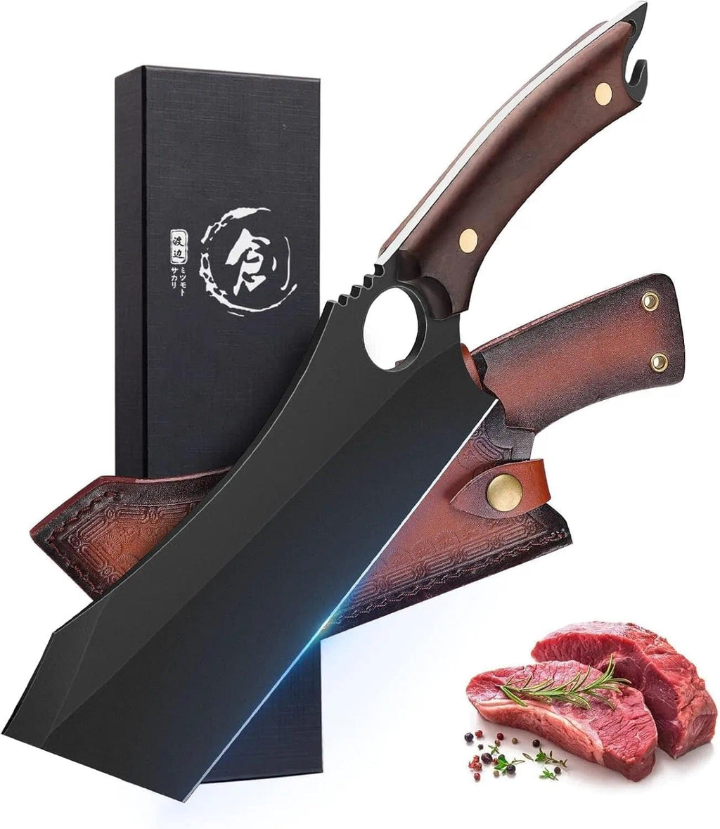 Dream Reach Meat Cleaver Knife - Heavy Duty Stainless Steel Hand Forged