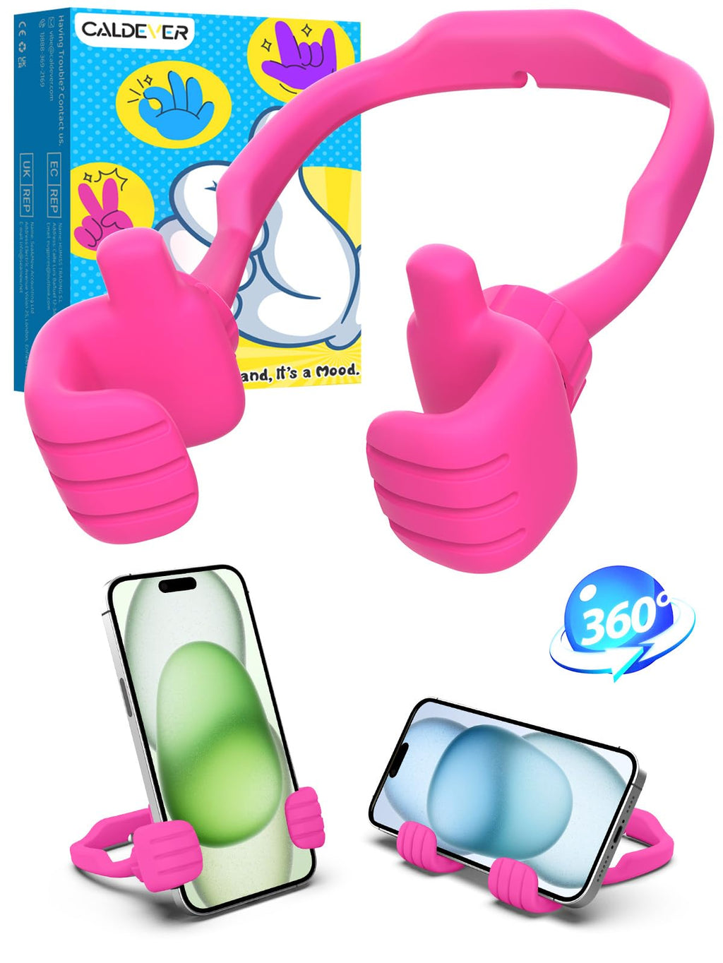 Christmas Stocking Stuffers for Teen Girls Women Cell Phone Holder Hot Pink