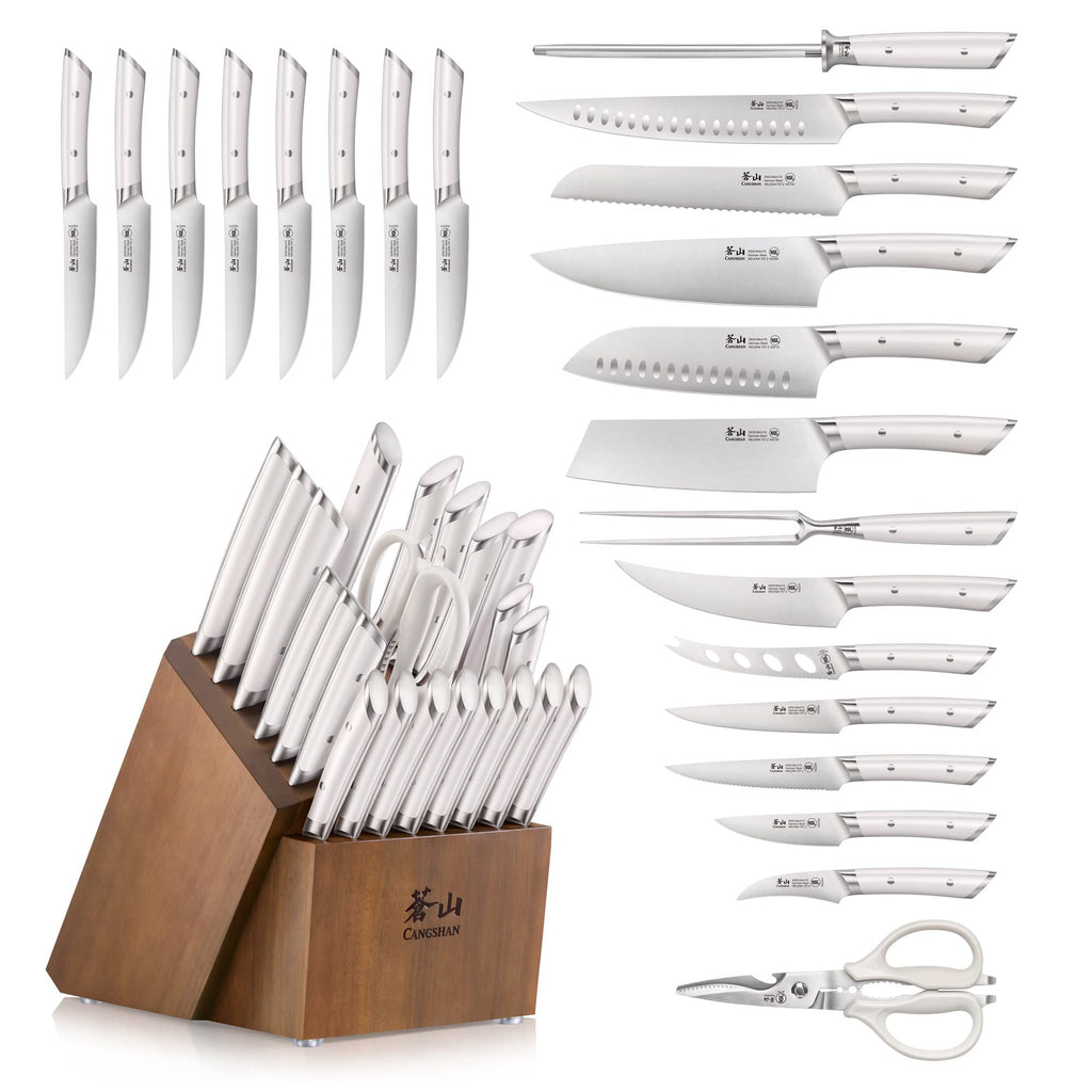 Cangshan HELENA Series German Steel Forged Knife Block Set (23-Piece, Black)