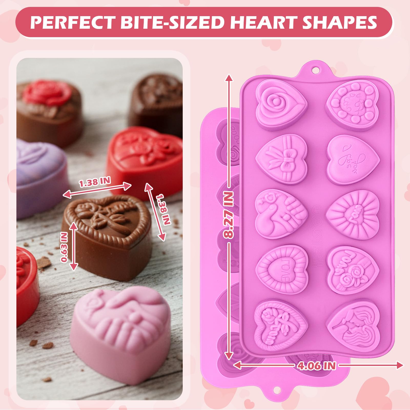 HKNMTT Snowflake Christmas Silicone Mold 12 Cavity 6 Shapes for Holiday Soap Chocolate Cocoa Bomb Ice Candy Oreo Covered Jello Xmas Winter Wax, Oven Safe Baking Frozen Moulds DIY Candle Craft Set