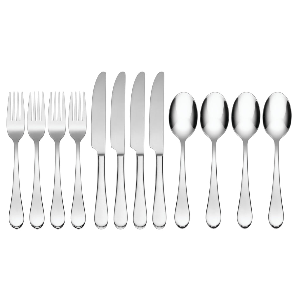 Oneida Icarus Satin 45-Piece 18/0 Silverware Set for 8, Flatware