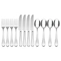 Oneida Icarus Satin 45-Piece 18/0 Silverware Set for 8, Flatware