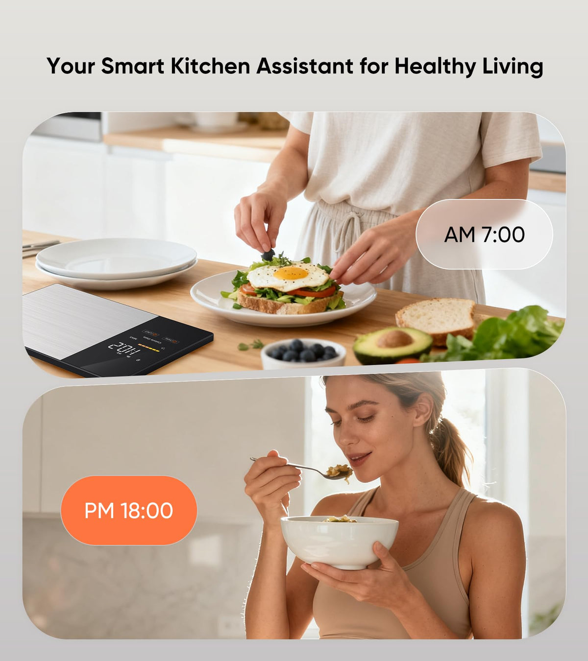 Food Kitchen Scale with Nutritional Calculator, Tracks 23 Nutrients