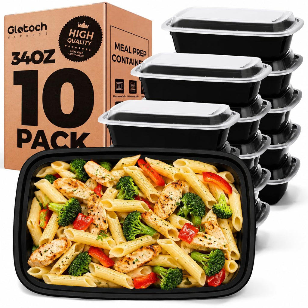 Glotoch Express Meal Prep Containers with Lids 16oz 50 Pack Leakproof