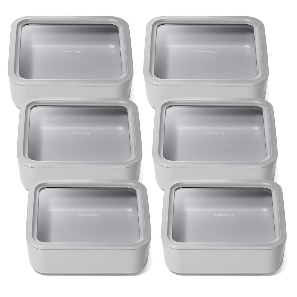 Caraway 6-Piece Glass Food Storage Container Set