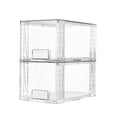 Vtopmart 2 Pack Large Stackable Storage Drawers, Clear