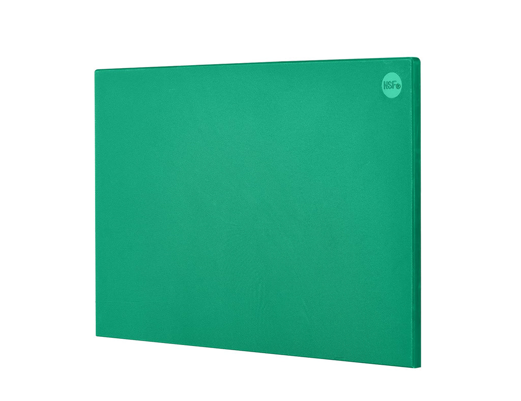 CURTA 2-Pack Green Cutting Boards for Kitchen, 18" x 12" x 0.5" Color Coded Plastic Chopping Board with Anti Slip Surface Dishwasher Safe