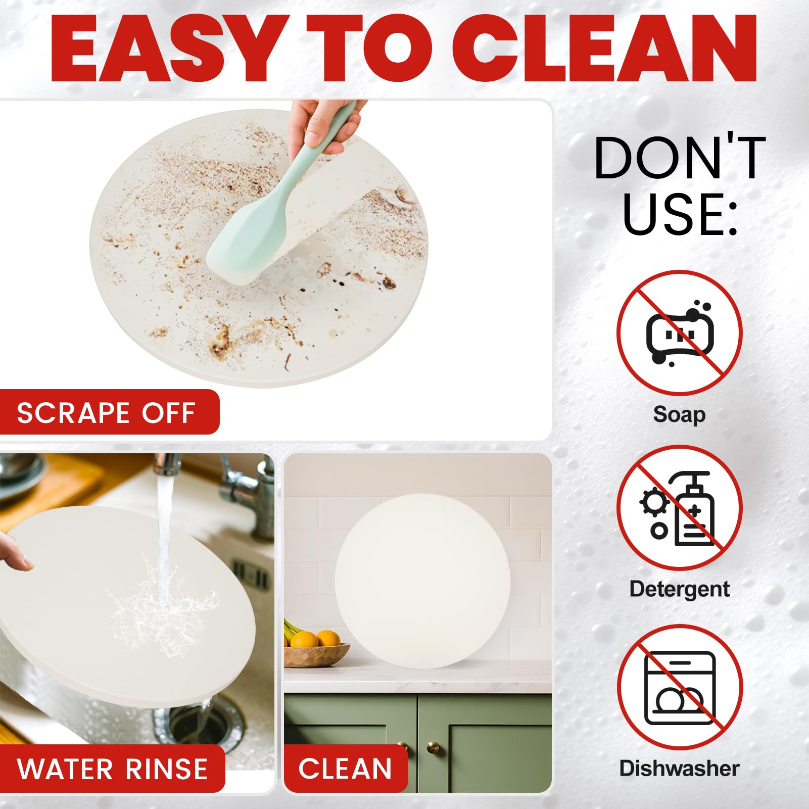GOOD GAIN Pizza Stone for Oven Grill - 15'' Round Baking Stone for Bread, Pies | Cordierite Oven Stones for Cooking | Indoor,Outdoor | Durable, Heat Shock Resistant (White)