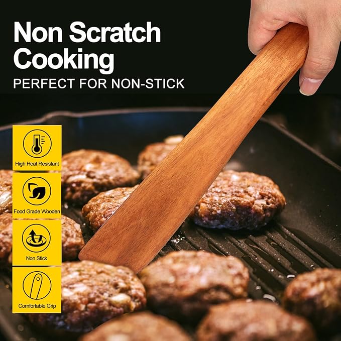 Wooden Spatula for Kitchen Utensil Spurtle Kitchen Tool Teak Wood Spatula