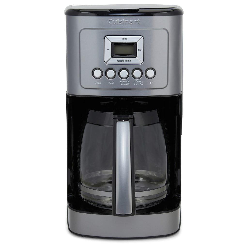 Cuisinart 14-Cup Coffee Maker, Programmable PerfecTemp Glass Carafe Coffee Machine with 1-4 Cup Setting, Brew Strength Control and Brew Pause, Stainless Steel, DCC-3200WNAS, White