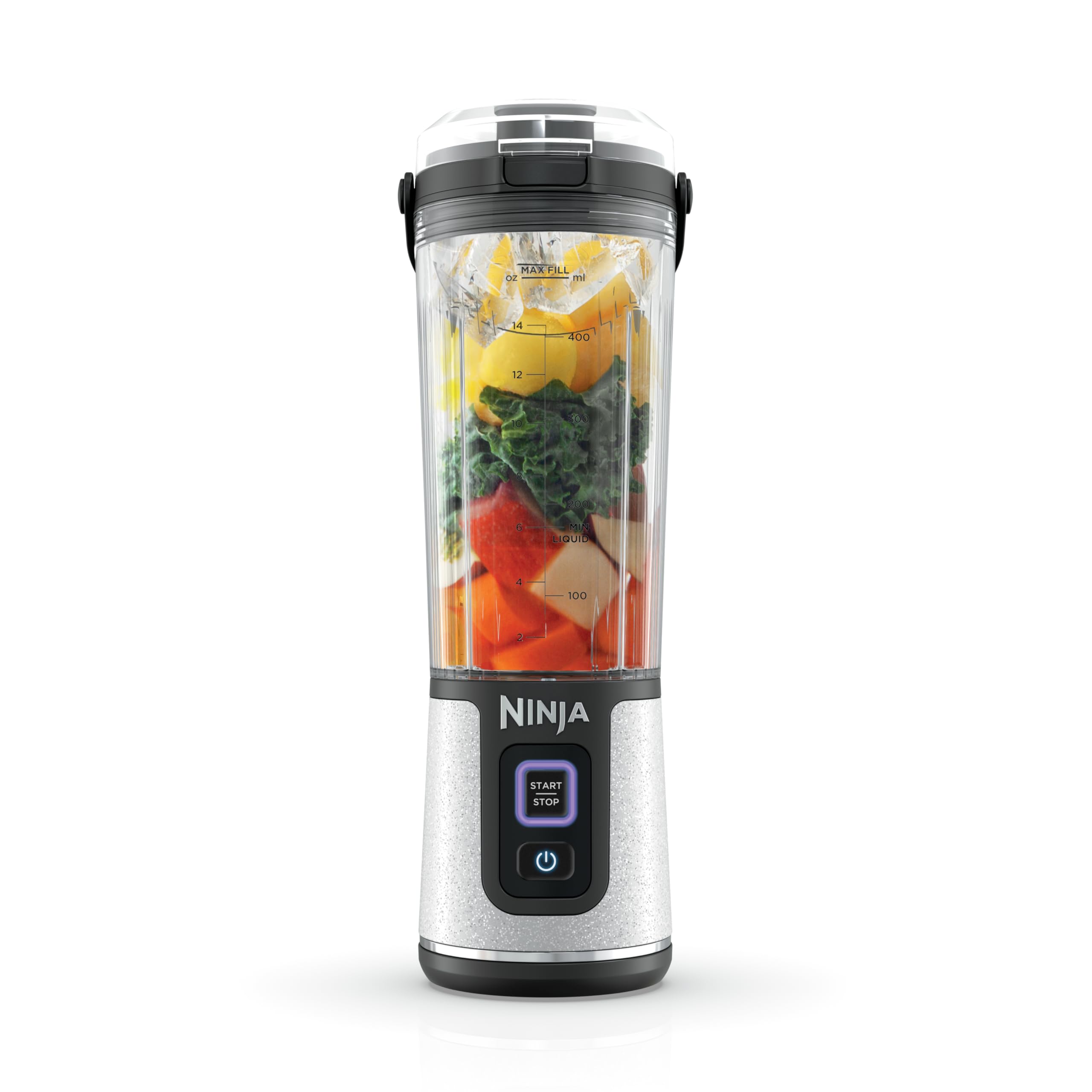 Ninja Blast Portable Blender, Cordless,18oz Vessel, White Glitter, BC152GL
