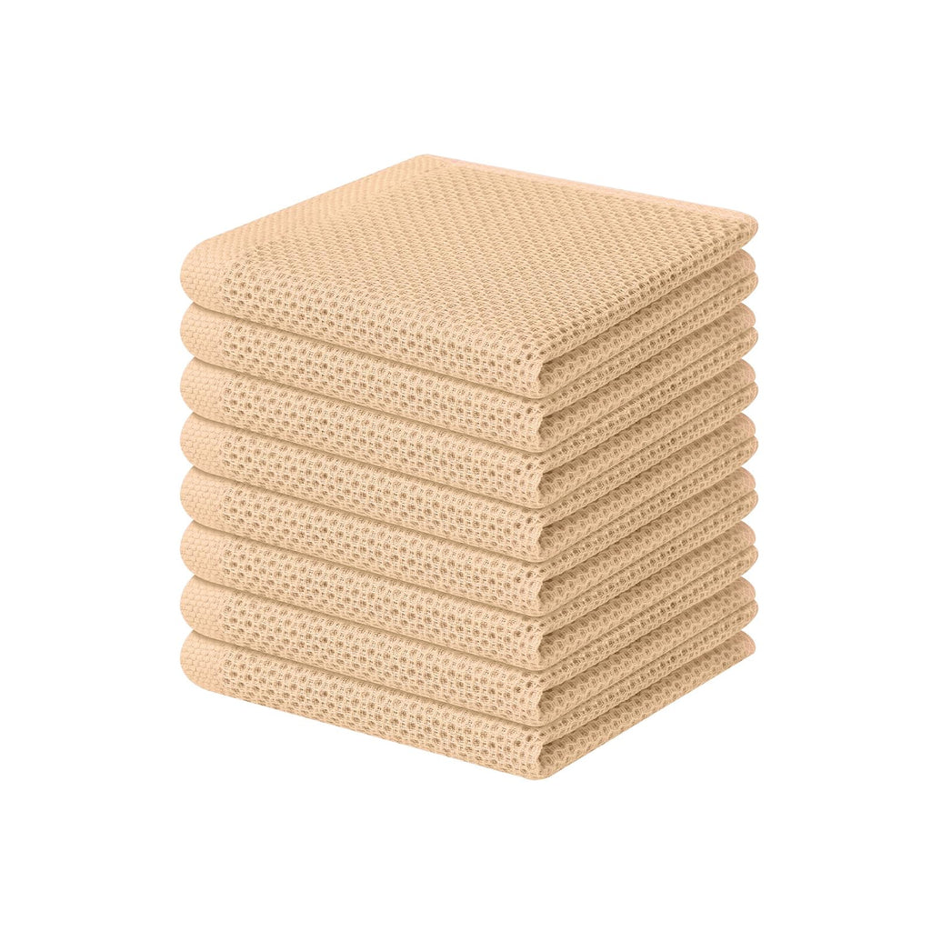 Homaxy 100% Cotton Waffle Weave Kitchen Dish Cloths, Ultra Soft Absorbent Quick Drying Dish Towels, 12 x 12 Inches — 12 x 12 - 12 Pack — 12 X 12 - 8 Pack