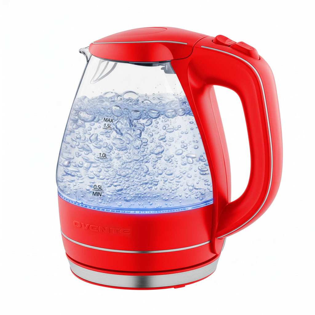 OVENTE 1.5L Glass Electric Kettle Water Boiler, Green KG83G