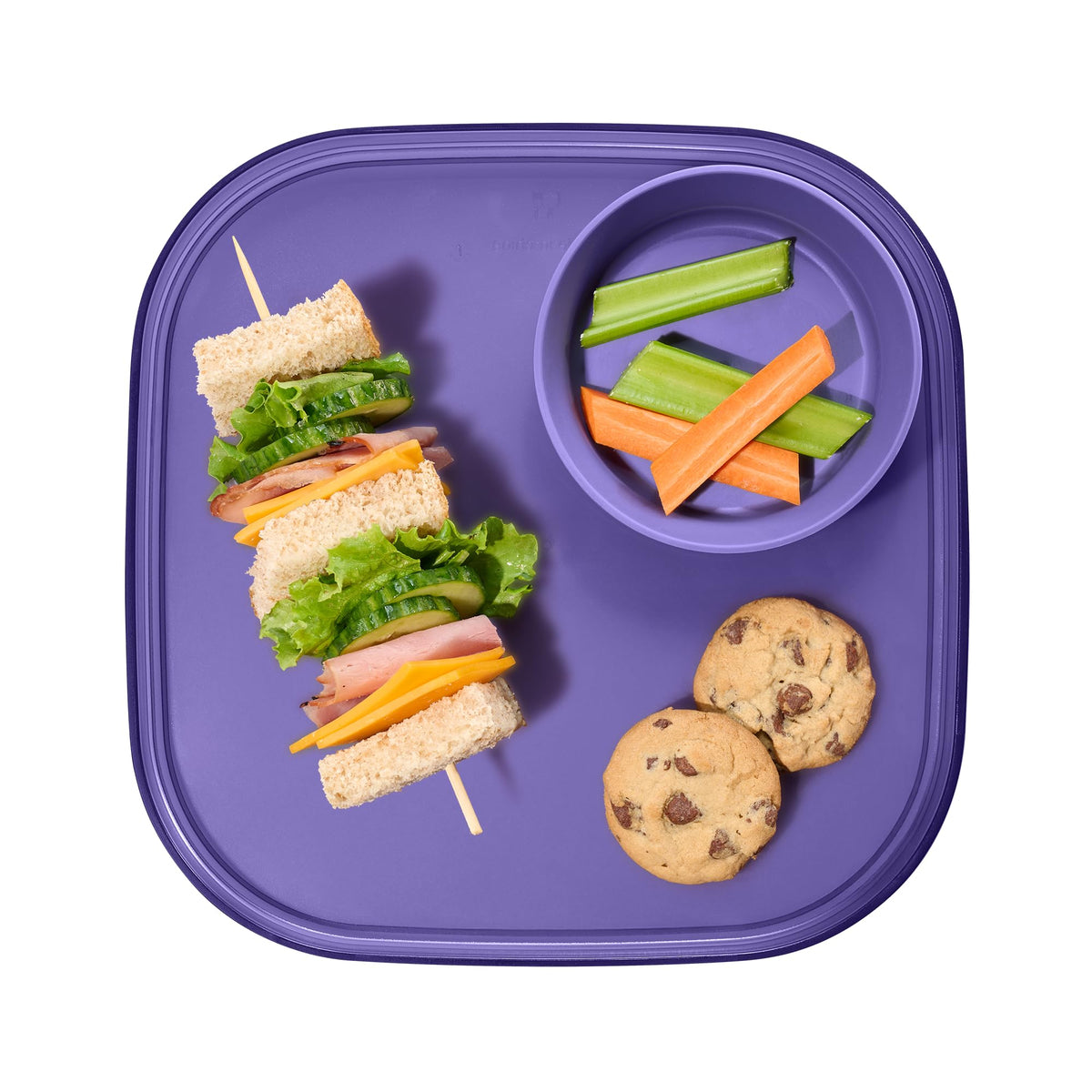 Madesmart Dipware Reusable Dining Plate, Serving Tray for Appetizers and Snacks, Sandwiches, Hummus, Sauces, Stackable & Removable Dip Bowl, PinkTerracotta