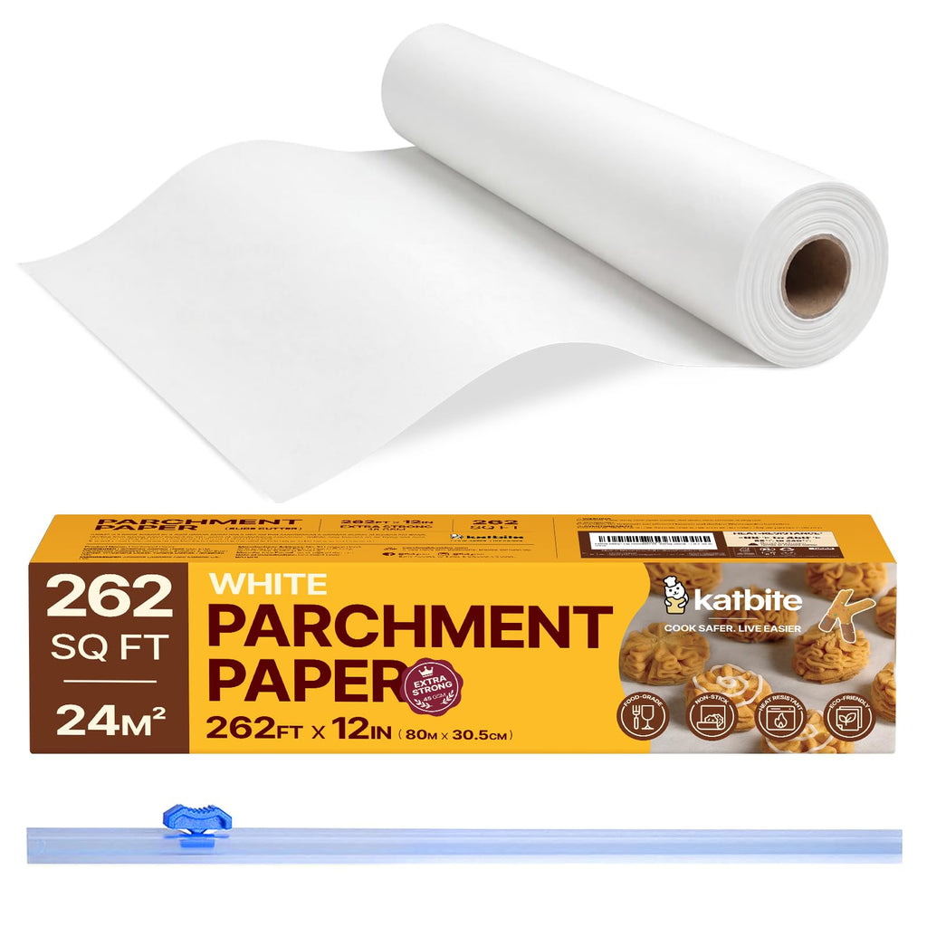 Katbite Heavy Duty Parchment Paper Roll, 15 in x 115 ft, 145 Sq Ft, White