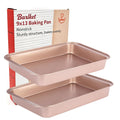 Barlket 9x13 Baking Pan & Dish, 13x9 Nonstick Rectangle Cake Pan, Rose Gold