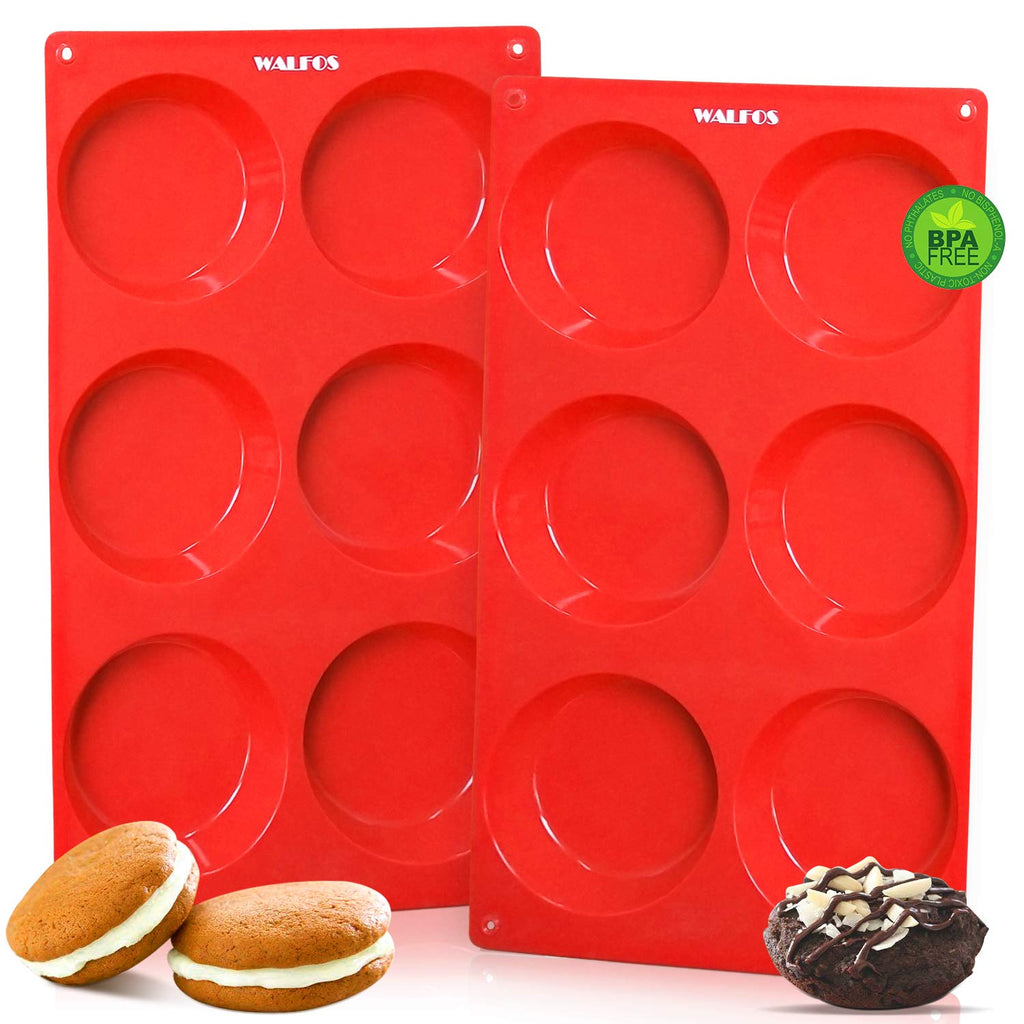 Walfos Silicone Muffin Pan Set of 3, Including Regular 12 Cups Muffin Pans, 24 Cups Mini Muffin Pan & 6 Cups Muffin Top Pan, Non-Stick Cupcake Pan, Easy to Release & Dishwasher Safe