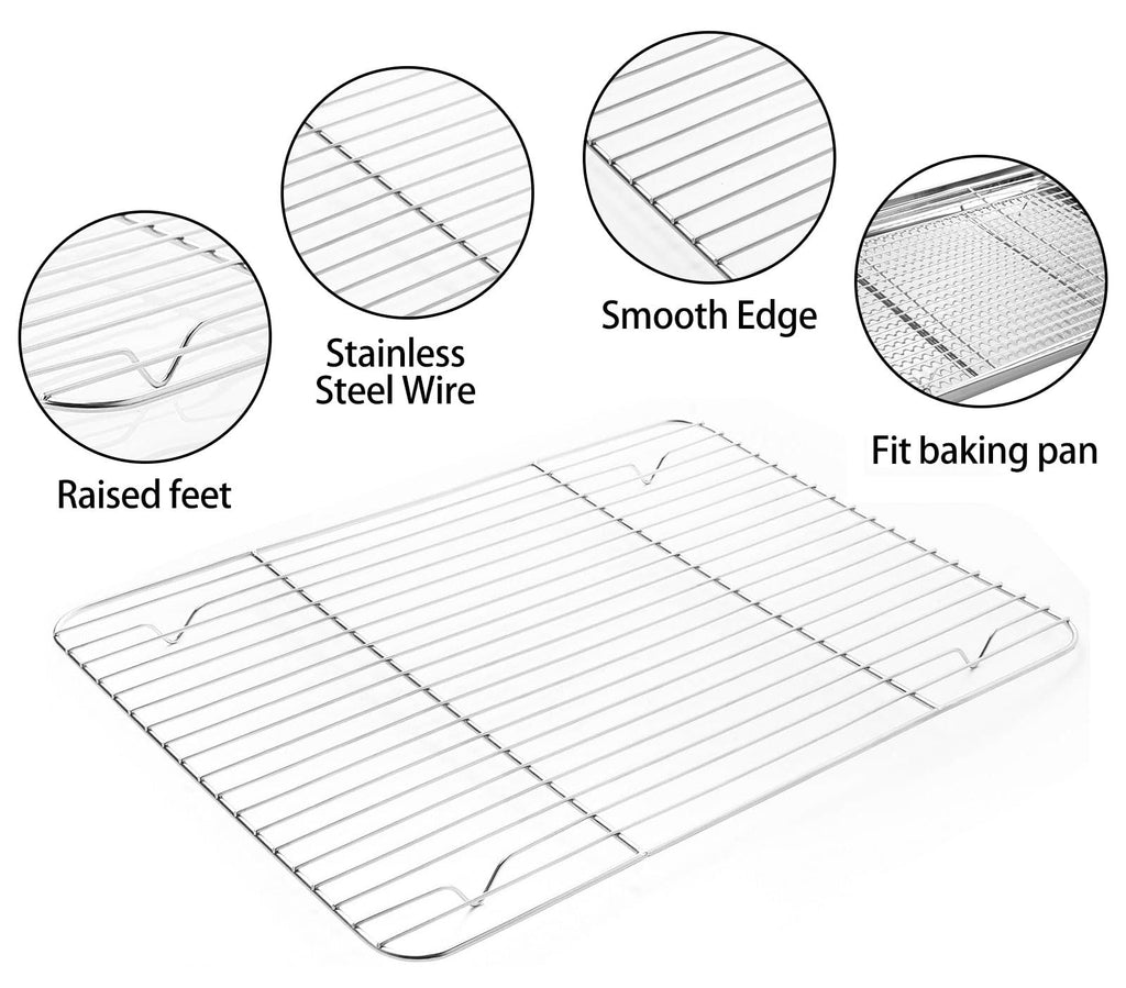 M MCIRCO Baking Sheet with Cooling Rack, Baking Mat Set, Set of 9