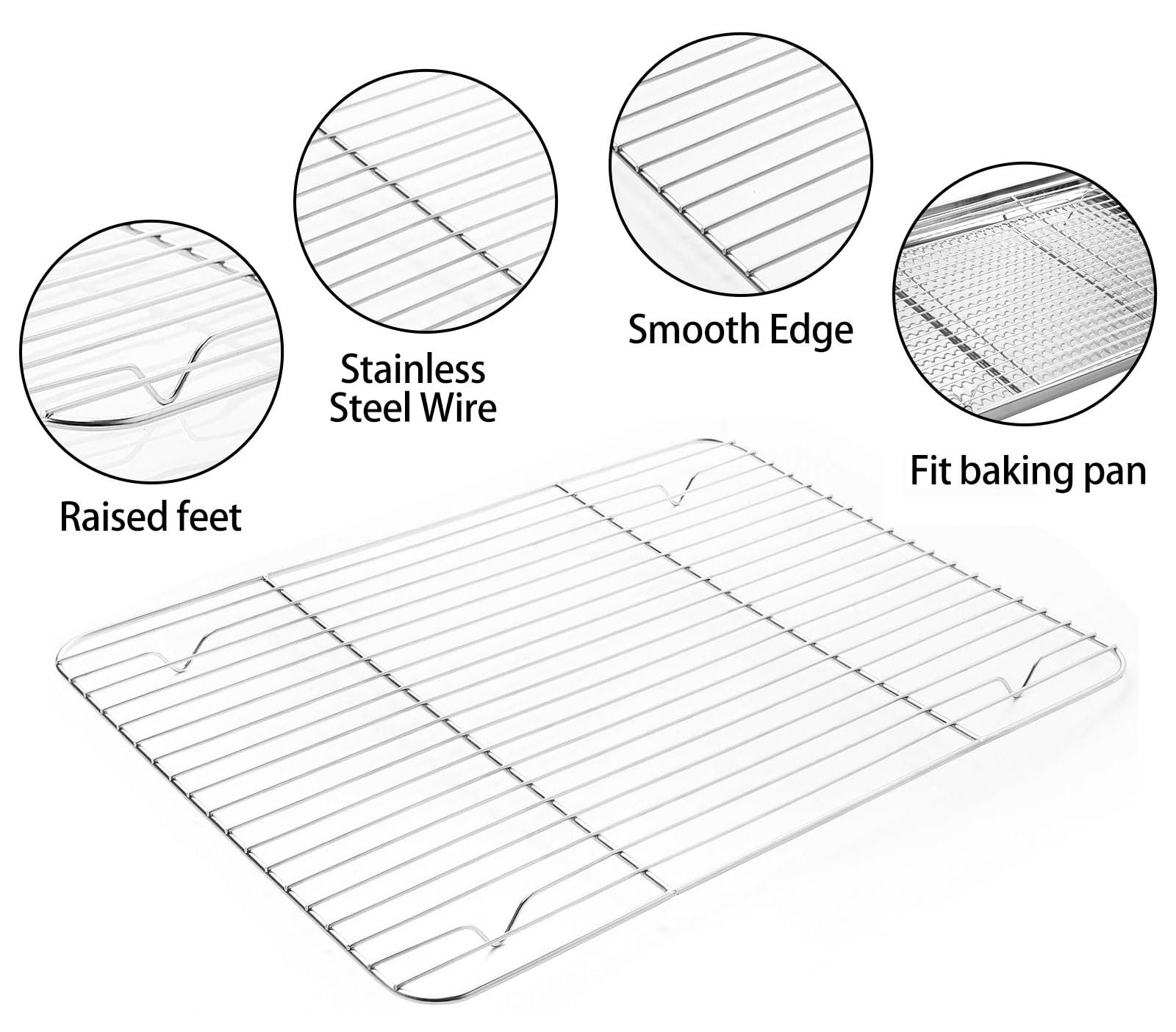 M MCIRCO Baking Sheet with Cooling Rack, Baking Mat Set, Set of 9