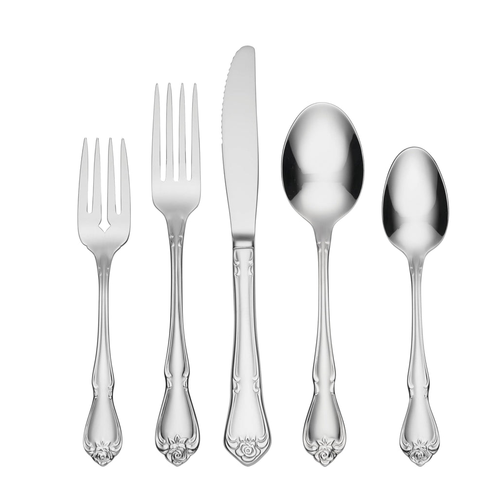 Oneida True Rose 5 Piece Everyday Flatware Serving Set