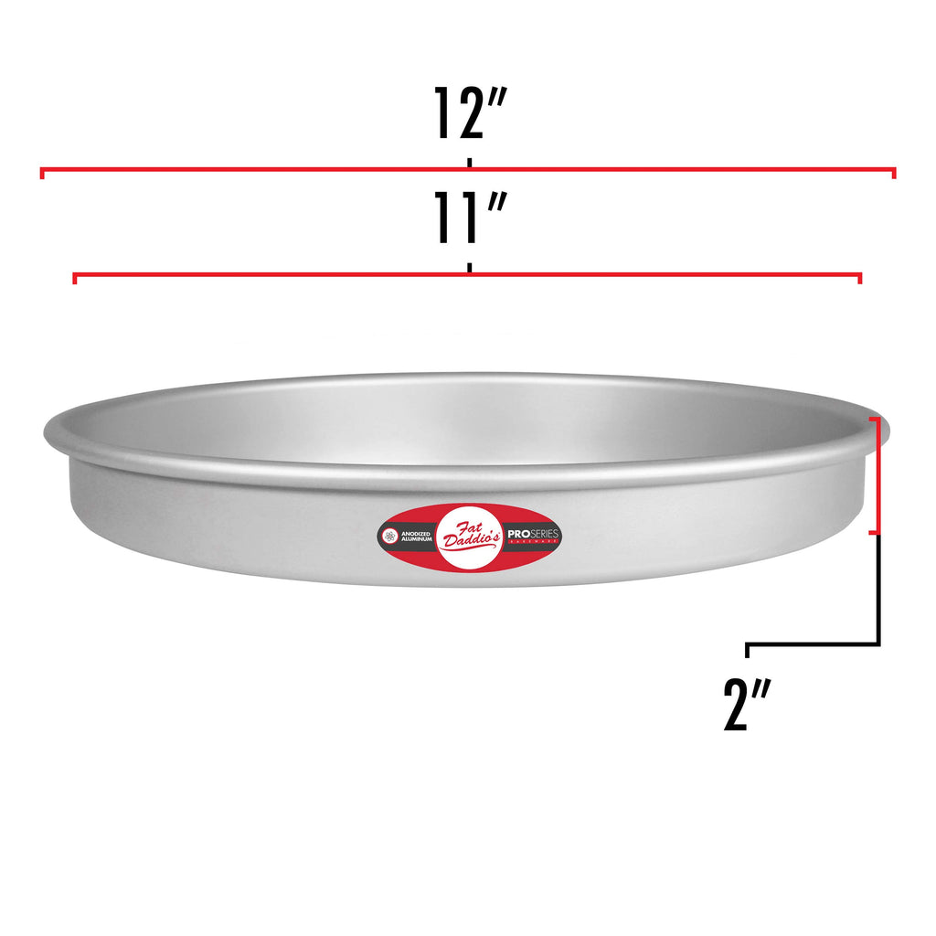 Fat Daddio's Round Cake Pan, 11 x 2 Inch, Silver