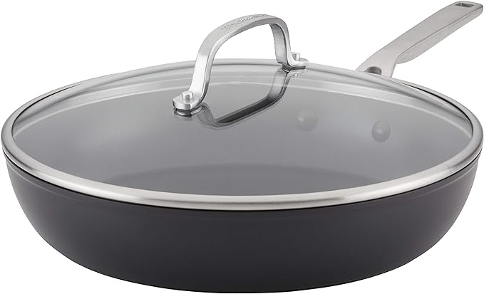 KitchenAid Hard-Anodized Nonstick Saucepan with Lid, 2-Quart