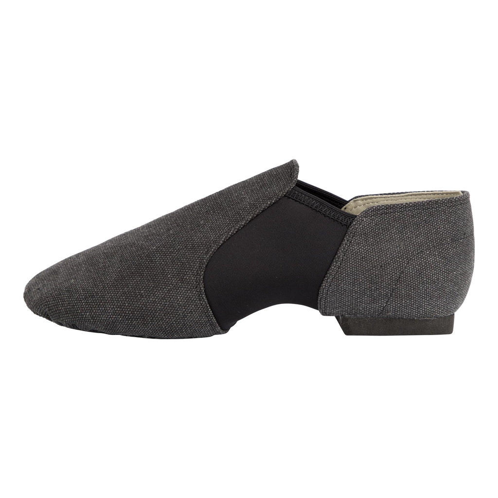 Linodes Unisex 09 Canvas Upper Slip-on Jazz Shoe for Women and Men's Dance Shoes-Darkgrey 4.5M