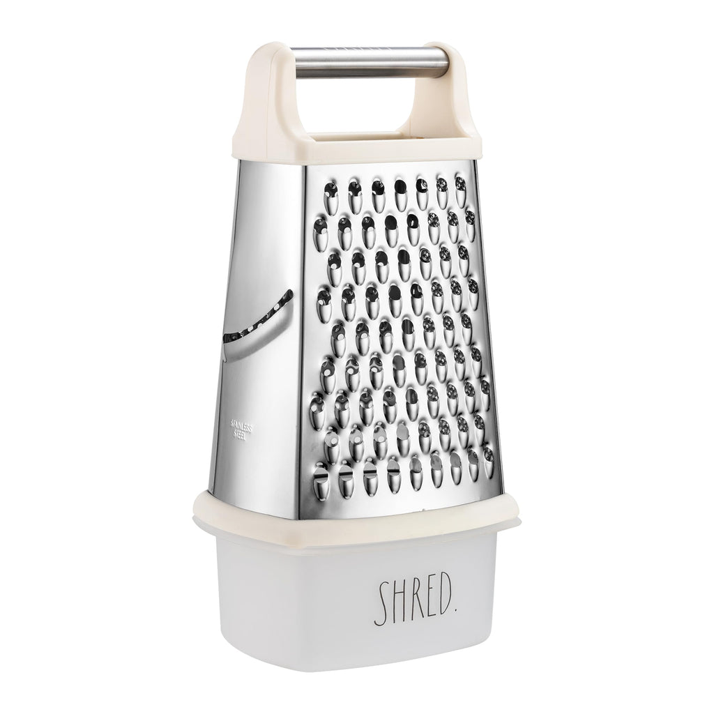 Rae Dunn Everyday Collection Multifunction Grater- Stainless Steel Grater and Zester for Cheese, Spices, Vegetables, Cream